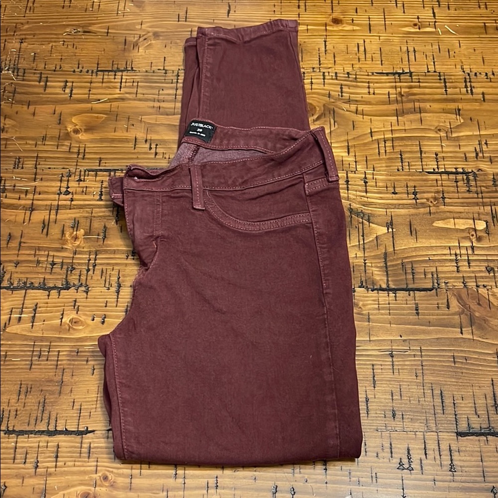 Just Black Burgundy Jeans